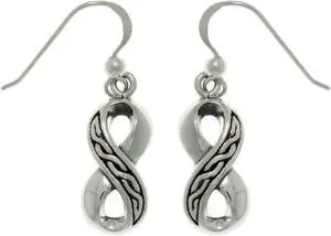 Jewelry Trends Sterling Silver Celtic Infinity Knot Dangle Earrings