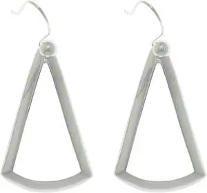 Jewelry Trends Sterling Silver Triangle Dangle Earrings