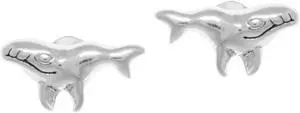 Jewelry Trends Sterling Silver Petite Humpback Whale Stud Earrings