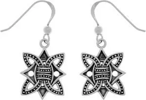 Jewelry Trends Sterling Silver Viking Borre Knot Dangle Earrings