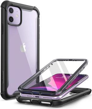 i-Blason Ares Case for iPhone 11 6.1 inch (2019 Release), Dual Layer Rugged Clear Bumper Case With Built-in Screen Protector (Black)