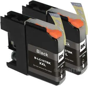 Set 2 Pk LC107 BK XXL Ink Cartridge For Bro MFC-J4710DW with CHIP Set 2 Pk LC107 BK XXL Ink Cartridge For Bro MFC-J4710DW with CHIP
