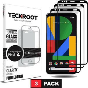 Teckroot 2 Pack of Screen Protector for Google Pixel 4 Tempered Glass Film [Easy to Apply] [Ultra-Thin] [Anti-Scratch] [No Bubbles] Full Coverage Clear Film