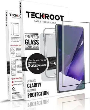 Teckroot 2 Pack HD Galaxy Note 20 Ultra Screen Protector, [Fingerprint ID Enabled] [3D Full Edge Covered] [9H Hardness] Case Friendly Glass Protector For Galaxy Note 20