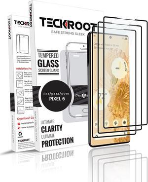Teckroot Pixel 6 Screen Protector | Tempered Glass Full Coverage Screen Guard | Scratch Resistant Edge Protection for Google Pixel 6 | 2 Pack