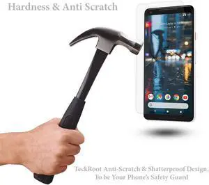 TeckRoot Google Pixel 3 XL [3 Pack] Tempered Glass Screen Protector ProShield Edition Full Screen [High Definition] [Bubble Free] [Anti-Scratches] [Easy to Install]