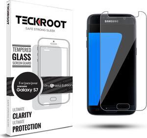 [3 Pack] TeckRoot Galaxy S7 Tempered Glass Screen Protector ProShield Edition [0.3mm Ultra Thin 9H Hardness 3D Curved] [High Definition] [Bubble Free] [Anti-Scratches] [Easy to Install]