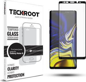 [3 PACK] TeckRoot Tempered Glass Screen Protector For Samsung Galaxy Note 9 Clear HD Anti-Bubble Film,[Force Resistant up to 11 pounds] [Full Screen Coverage] [Case Friendly] (Released in 2018)