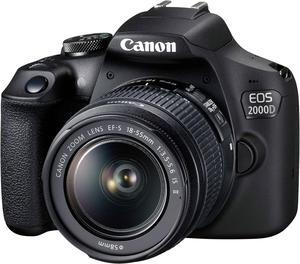 Canon EOS 2000D / Rebel T7 24.1MP CMOS 1080p DSLR Camera + Canon EF-S 18-55mm f/1:3.5-5.6 Lens
