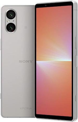 Sony Xperia 5 V 5G Dual XQ-DE72 256GB 8GB RAM Unlocked (GSM Only | No CDMA - not Compatible with Verizon/Sprint) Global, Mobile Cell Phone - Silver