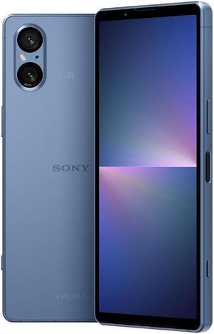 Sony Xperia 5 V 5G Dual XQ-DE72 256GB 8GB RAM Unlocked (GSM Only | No CDMA - not Compatible with Verizon/Sprint) Global, Mobile Cell Phone - Blue