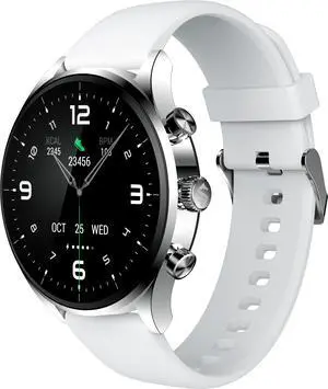 Black Shark S1 Classic Smart Watch 1.43'' AMOLED Screen, 12 Days Battery Life, IP68 Waterproof, Health Monitoring, Wireless Charging  Silver