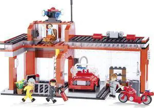 COBI Action Town Fire Station - Building Block Firefighter Play Set # 1466