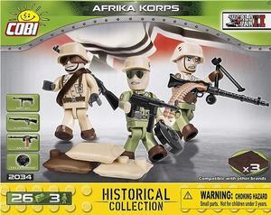 COBI Historical Collection German Afrika Korps Figures WWII Military Building Block Toys Set # 2034