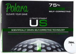 Polara Ultimate Straight Self-Correcting Golf Balls - Reduces Hooks And Slices By Up To 75% - 1 Dozen