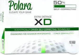 Polara XD 2-Piece Extra Distance Golf Balls, Reduces Hooks and Slices 50% 1 Dozen