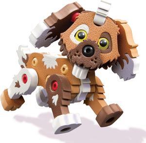 Bloco Toys Build-a-Friend Puppy - Educational STEM Toy - Pet Dog Animals - DIY Interlocking Foam Building Block Construction Set (62 Pieces)