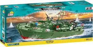 COBI TOYS World War II US Navy Elco PT Patrol Torpedo Boat PT-109 - Model WW2 Interlocking Building Block Set # 4825
