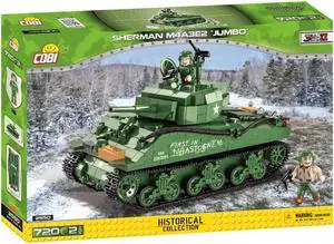 COBI TOYS World War II Jumbo Sherman M4A3E2 Assault Tank  - Model WW2 Interlocking Building Block Set # 2550