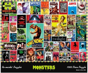 Re-marks Monsters Collage | 1000 Piece Jigsaw Puzzle | Engaging Brain Teaser | Ages 12+ | Avg. Completion Time 4-6 Hours | Made by Re-marks Re-marks Monsters Collage | 1000 Piece Jigsaw Puzzle | Engaging Brain Teaser | Ages 12+ | Avg. Completion Time 4-6 Hours | Made by Re-marks