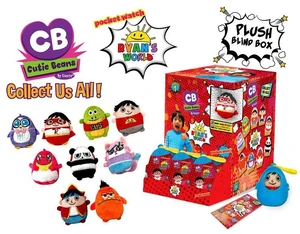 Fiesta Toys Ryan's World Mystery 1 Piece Mini Cutie Beans Plush Clip- on Fiesta Toys Ryan's World Mystery 1 Piece Mini Cutie Beans Plush Clip- on