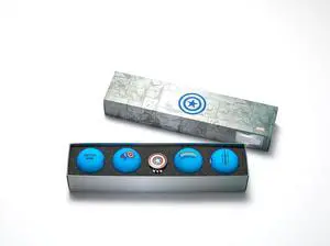 Volvik Marvel Captain America 3.0 Golf Balls Set | 4-Pack with Exclusive Ball Marker & Magnetic Hat Clip | High-Performance 3-Piece | Vibrant Matte Finish | Perfect Gift for Marvel Fans Volvik Marvel Captain America 3.0 Golf Balls Set | 4-Pack with Exclusive Ball Marker & Magnetic Hat Clip | High-Performance 3-Piece | Vibrant Matte Finish | Perfect Gift for Marvel Fans