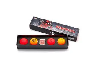 Volvik Marvel Deadpool 3.0 Golf Balls Set | 4-Pack with Exclusive Ball Marker & Magnetic Hat Clip | High-Performance 3-Piece Ball | Vibrant Matte Finish | Perfect Gift for Marvel Fans Volvik Marvel Deadpool 3.0 Golf Balls Set | 4-Pack with Exclusive Ball Marker & Magnetic Hat Clip | High-Performance 3-Piece Ball | Vibrant Matte Finish | Perfect Gift for Marvel Fans