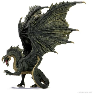 D&D: Icons of The Realms Premium Painted Figures: Adult Black Dragon | Dungeons And Dragons WizKids Figure D&D: Icons of The Realms Premium Painted Figures: Adult Black Dragon | Dungeons And Dragons WizKids Figure