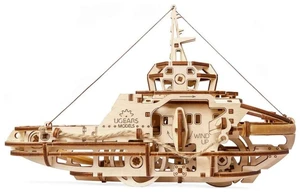 Tugboat Ugears 3D Mechanical Wooden Model for Self Assembling, DIY, Brainteaser Tugboat Ugears 3D Mechanical Wooden Model for Self Assembling, DIY, Brainteaser