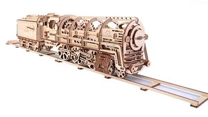 UGears Locomotive with Tender 3D Wooden Model Self Assembling Best Adult and Teens Gift UGears Locomotive with Tender 3D Wooden Model Self Assembling Best Adult and Teens Gift