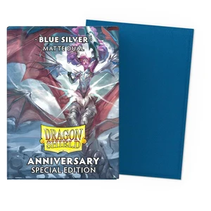 Dragon Shield Dual Matte Sleeves For Card Games: Blue Silver Anniversary Special Edition - Arcane Tinmen 100ct Dragon Shield Dual Matte Sleeves For Card Games: Blue Silver Anniversary Special Edition - Arcane Tinmen 100ct