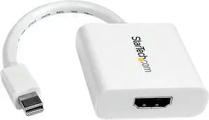 StarTech.com Mini DisplayPort to HDMI Video Adapter Converter  1920x1200 - White Mini DP to HDMI Adapter M/F (MDP2HDW)
