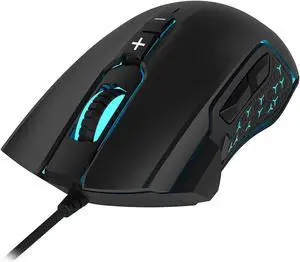 LeadsaiL Gaming Mouse Wired RGB PC Gaming Mice,Up to 7200 DPI, 8 Programmable Buttons,6 Color Backlight, Ergonomic Optical Computer Wired Mouse with Fire Button for Desktop PC Laptop Gamer & Work