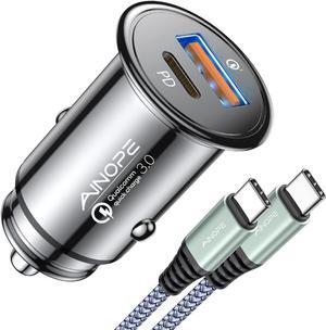 Car Charger USB C 67.5 W for iPhone Car Phone Charger Adapter Cigarette Lighter Charger PD45W Type C Fast Charge for iPhone 15 Pro Max