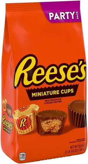 Peanut Butter Cups Miniatures Party Pack 35.6 oz Bag HEC44709