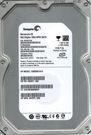 30Ns 500Gb Sata Hard Drive P/N:9Bl146-784 F/W:HPg1