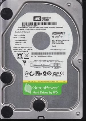 rn Digital WD5000AACS-00ZUB0 500GB 3.5" Hard Drive