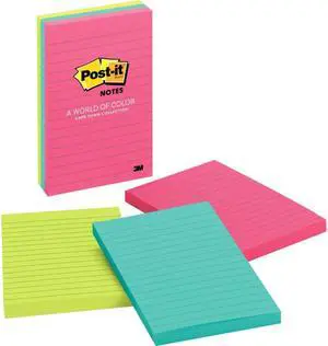 3M 6603AN 4 x 6  Neon Citrus  Green  Watermelon  Three 100-Sheet Pads/pk
