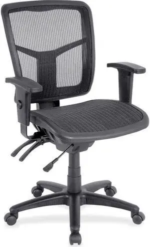 Mesh Swivel Midback Chair, 25-1/4"x23-1/2"x40-1/2", BKSR
