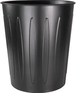 Genuine Joe Steel 6 Gallon Fire-safe Trash Can - 6 gal Capacity - 14" Height x 13" Depth - Metal, Steel - Black  GJO5889