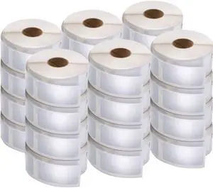 Dymo LabelWriter 1"x2-1/8" Labels - 1" Height x 2 1/8" Width - Rectangle - Direct Thermal - White - 500 / Pack