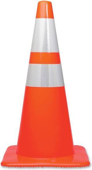 Tatco Products, Inc Traffic Cone 28" Stackable Orange/Silver 25900