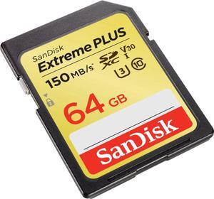 SanDisk® Extreme® PLUS SDXC UHS-I Card, 64GB, SDSDXW6-064G-ANCIN