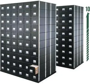 Bankers Box® Staxonsteel® Storage Drawers, Letter, 24"D x 12"W x 10½"H, 60% Recycled, Black, Pack Of 6