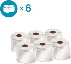 Dymo LabelWriter Labels - 2 1/8" Height x 4" Width - Rectangle - White - 220 / Pack