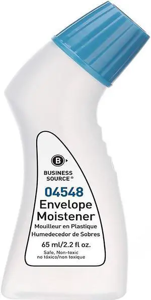 Business Source Envelope Moistener - 2.20 fl oz - Blue - Fast-drying, Clog-free, Non-toxic