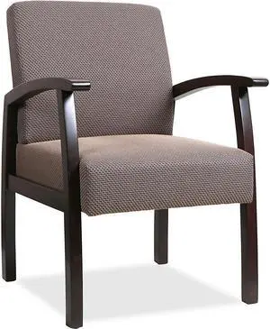 Lorell Guest Chairs 24"x25"x35-1/2" Taupe/Espresso frame 68554