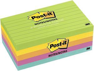 Post-it Original Pads in Jaipur Colors 3 x 5 Lined 100-Sheet 5/Pack 6355AU
