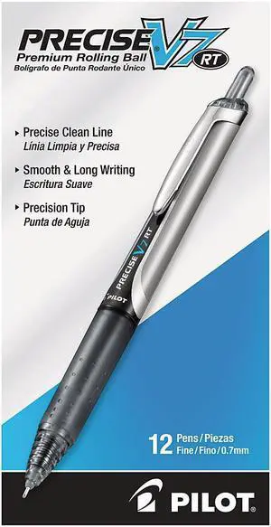 Precise V7RT Retractable Roller Ball Pen Black Ink .7mm