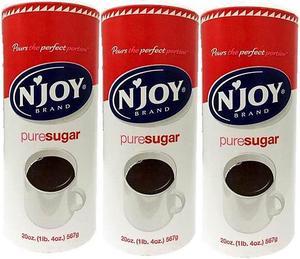 Sweetener Packets NJoy Sugar 20 Oz Pack Of 3 Canisters